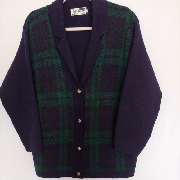 Blue Plaid Tartan Scottish Men's Sweatshirt main image 1